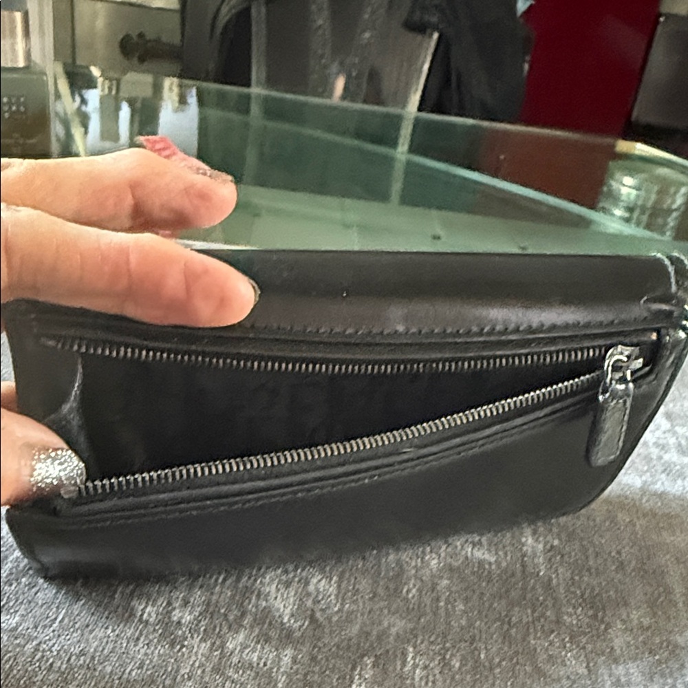 Dior Black Leather Wallet with Silver Logo - Picture 16 of 16